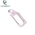 Big Shark EDC Multifunctional D-shaped Buckle Stainless Steel Carabiner Bottle Opener Screwdriver Spring Keychain Hanging Buckle