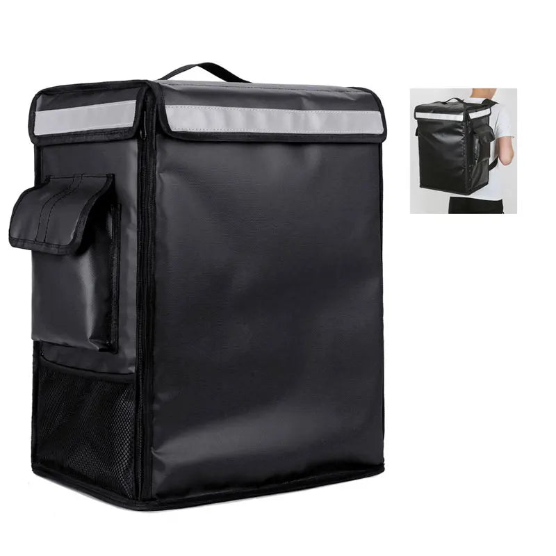 Custom Logo Large Backpack Food Delivery Box Pack Hold 24 Cans Leakproof Lunch Bag Collapsible Insulated Cooler Bag for Food
