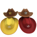 Ready to Ship Cowboy Sheriff's Hat for boys Novelty Children Western Cowboy Hats Kids with Badge for Birthdays Party Favors