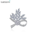 LUOTEEMI Designer Fancy CZ Crystal Zircon Broach Custom Jewelry Queen Set Lady Pin for Woman Brooch