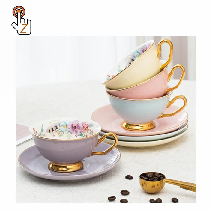 Ceramic Coffee Mugs Nordic Cup and Saucer Set Turkish Tea Set Milk Tea Coffee Cups Saucer
