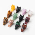 Wholesale Natural Polished Crystal Crafts Dragon Head Skull Carving for Decoration