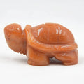 Huiying 2 inch Multiple Carved Gemstone Animal Sculpture Red Aventurine Stone Carving Turtle Statue