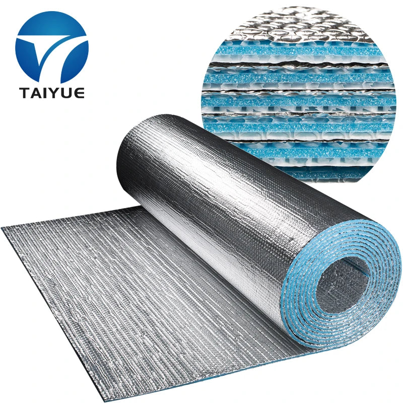 Bulk Price XPE/EPE Foam Insulation Material Double Sided Aluminum Foil with Double Bubble for Ceiling CE Approved