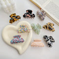 New Woman Hair Accessories Wholesale 6cm Medium Hollow Out Leopard Print Claw Clip Fashion Acetate Hair Clip