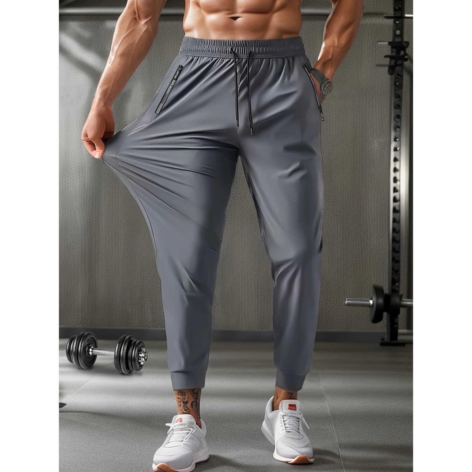 Men's Breathable Fitness Pants for Outdoor Sports Basketball & Running Training Jogger Pants High Stretch Regular Fit Sweatpants