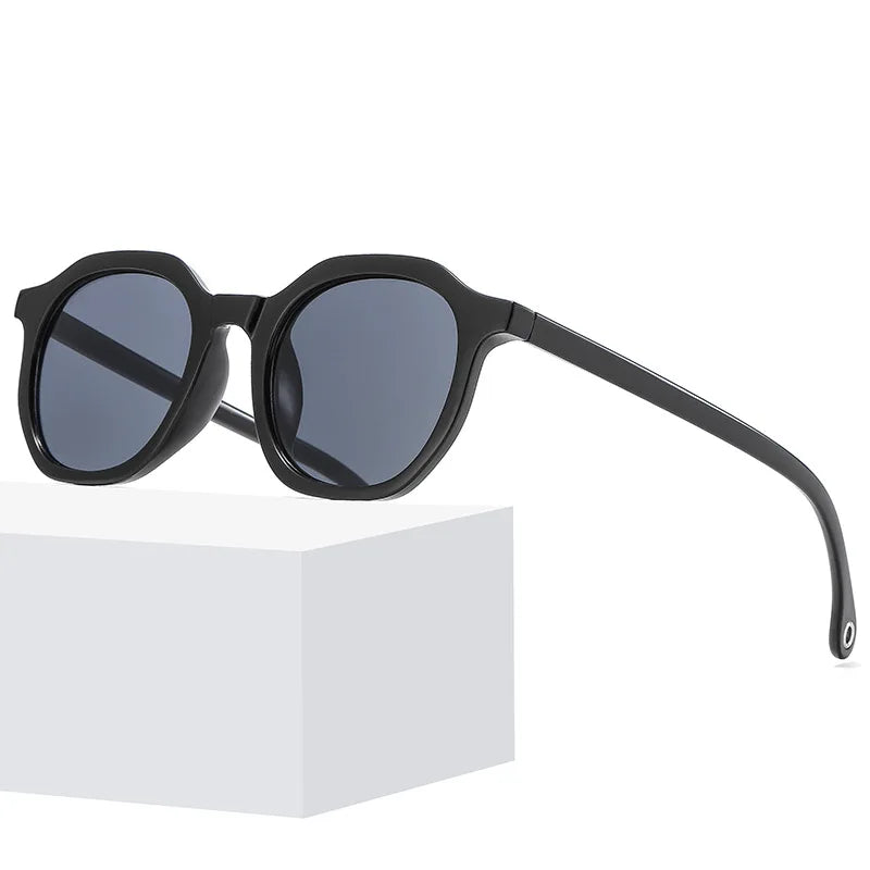 3580 Sunglasses Manufacturer Custom Wholesale Cheap Black Shades Cheap Sunglasses Branded Bulk Retro Vintage Round Sunglasses
