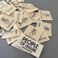 Garment Sew on Tag Custom Silk Screen Print Clothing Brand Logo Organic Clothes Fabric Main Canvas Cotton Labels for Apparel