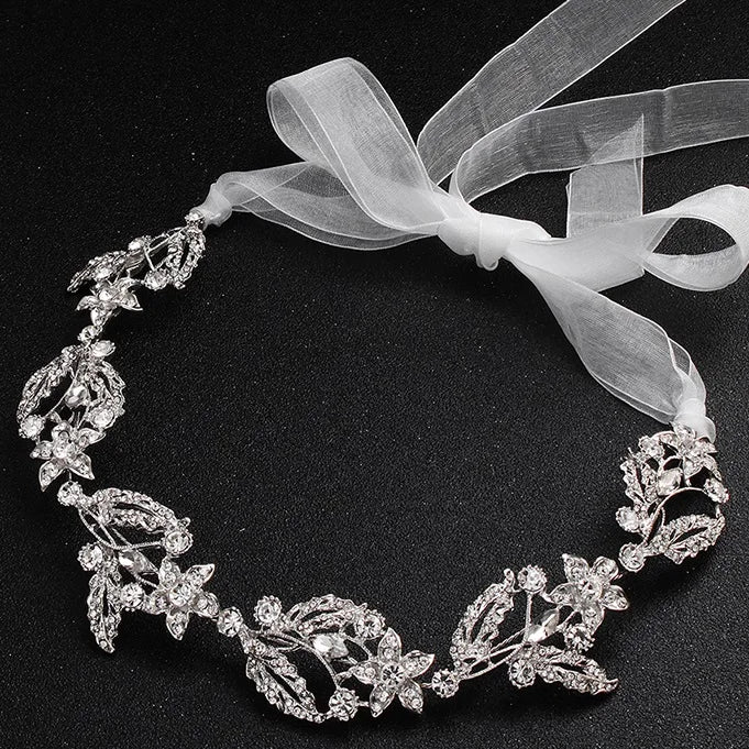 Crystal Alloy Headbands Blossom Headpiece Wedding Hair Accessories Jewelry Bridal Hair Vine