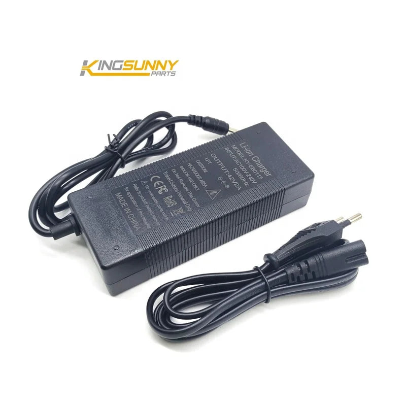 42V 2A DC 2.1 Electric Bike Battery Charger for Replacement Electric Bike Parts Repair Accessories Power Adapter