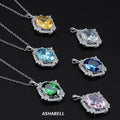 Wholesale  Women Pendant Necklace Jewelry With Zircon Gemstone Ornaments for Wedding Party Promise Bridal Gift