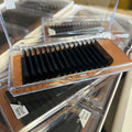 QC Private Label Cashmere Matte Eyelash Extensions 03 05 07 Silk Lashes Trays Wholesale Dark Lash Trays Velvet Lash Extensions