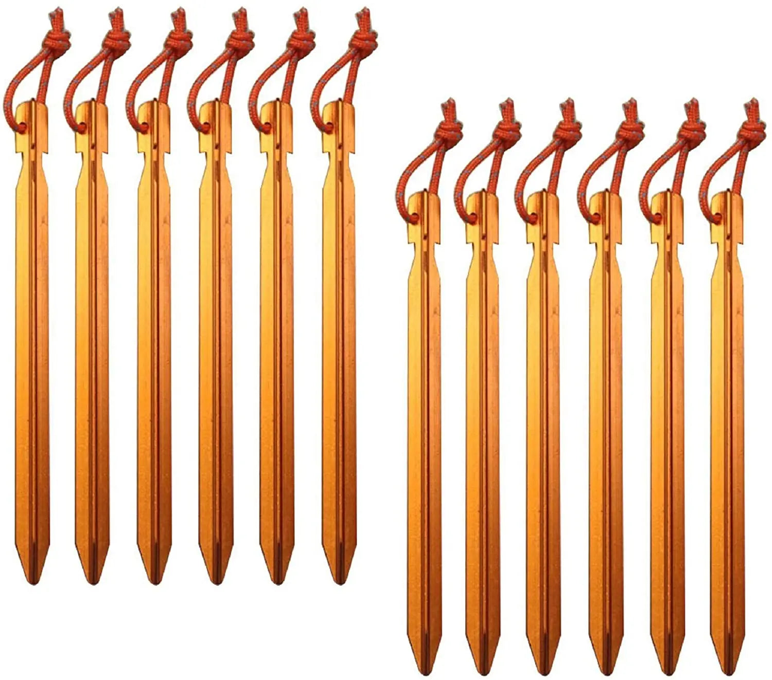 WOQI Essential Camping Accessories   Aluminum Stake Tent Pegs for  Outdoor Tent & Tarp