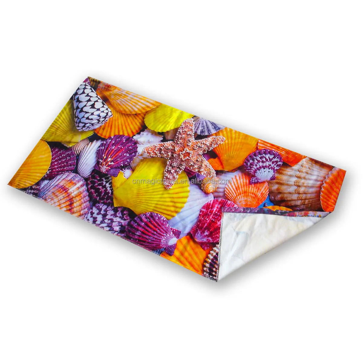 Hot Sale Promotional Gift Custom Design Full Color Digital Active Printed Soft 100% Cotton Beach Drying Towels