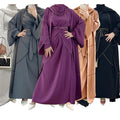 Sharut Muslim Dress Ebay Embroidered Coat With a Dress Dress Around a Three-piece Set  Muslim Abaya