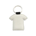 Customized Design PU Leather Double Sides White Shirt Shape Key Ring Sublimation Blank Tshirt Keychain