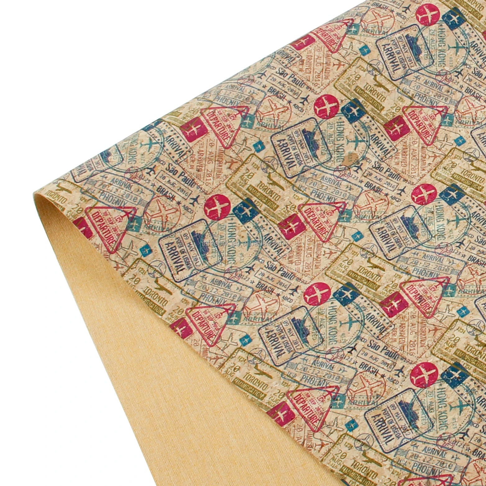 INFOCORK Factory Custom Printed DIY Cork Microfiber Leather Sheets - Round/Square/Triangular Shapes | Wholesale