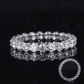 14k Round Shape Moissanite Ring 2mm  Synthetic Stone Wedding Eternity Band for Women