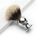 High End Silvertip Badger Hair Shaving Brushes Silver Metal Handle Men's Shave Soap Barber Grooming Beard Shaving Brush Supplier