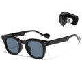Sunway Eyewear New Brand Designer UV400 Sun Glasses Fashion Rivet Custom Logo Square Sunglasses Men