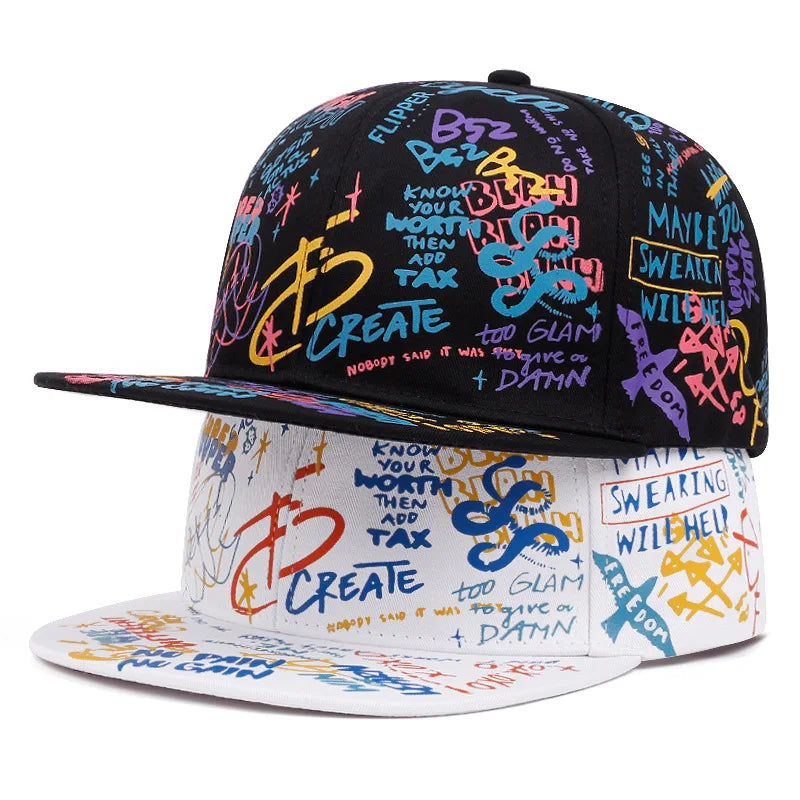 Wholesale Unisex 100% Cotton Snapback Cap Full Screen Printing Outdoor Use Featuring Animal Character Patterns Model Number Hat