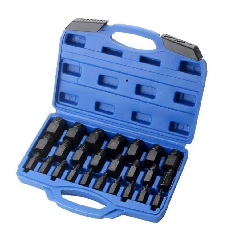 25Pieces Damaged Screw Extractor Remover Set Hex Shank Broken Bolt Extractor
