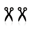 Stainless Steel Black Silver Gold Rose Gold Tiny Barber Scissor Charm Stud Earring Jewelry Earrings