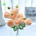 Cabbage Rose Mixed Blooms Buds Peach Pink Artificial Silk Flowers for Indoor Outdoor Wedding Easter Home Decor-Minimum 50 Pcs