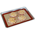Hot Selling Custom Logo Kitchen Rolling Dough Mat Non-Stick Red Silicone Anti-Slip Pastry Baking Mat Square 420x295mm 0.7mm