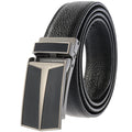 Simple Alloy Men Automatic Buckle Leather Belt LY33-0288-5