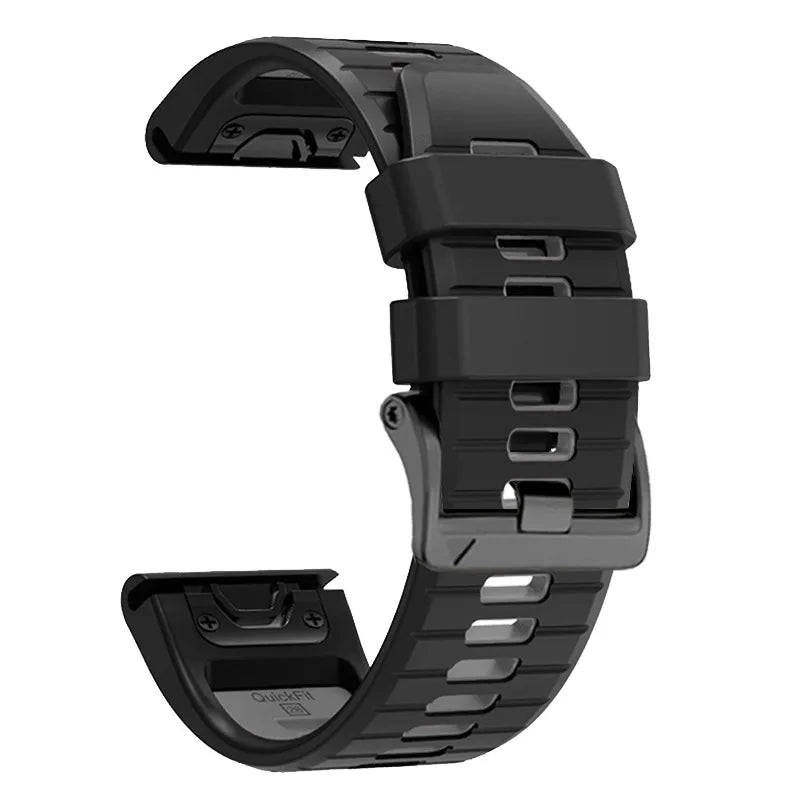 New EasyFit 22mm 26mm Silicone Quickfit Watchband Straps for Garmin Fenix 8/7s Pro/6S Pro/5s Plus Smart Watches Rubber Material