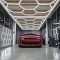 Gonengo Ceiling Lights LED Showroom Garages Detailing Hexagon Light 6500k White Function AC Power Supply