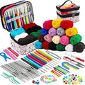 105-piece Crochet Tool Set DIY Hand-woven Needlework Including Yarn Storage Bag TPR Crochet Set Sewing Kit Sewing Accessories