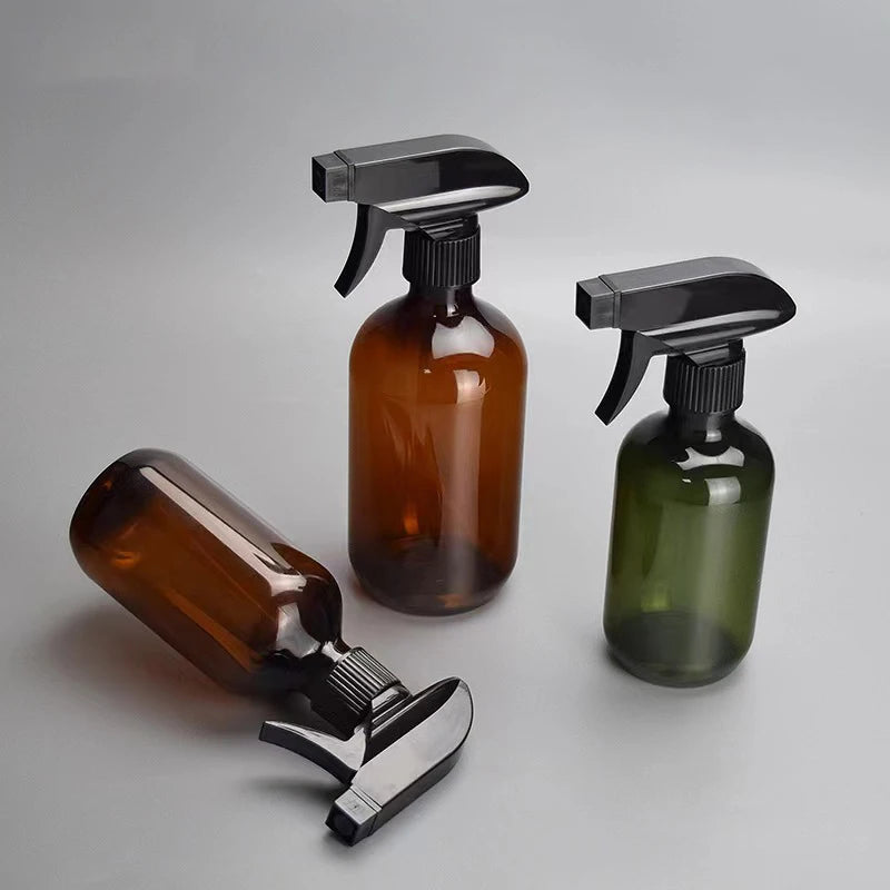 Available 300ml 500mlpet Tawny Green Round Shoulder Biodegradable Room Spray Bottle Luxury Home Fragrance