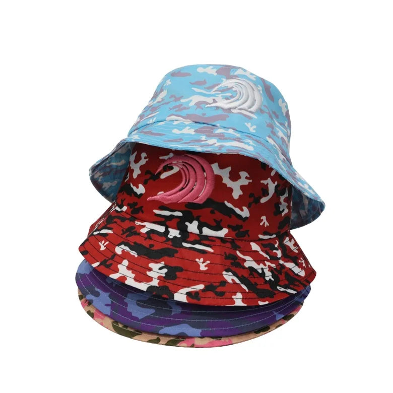Customizable Reversible Bucket Cap Private Label Designer Velour Hat Adjustable Strap Cartoon Pattern for Casual Custom Logo