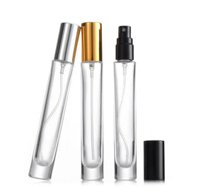 10ml Refillable Travel Perfume test Tube Bottle Glass Vial with Fine Mist Sprayer