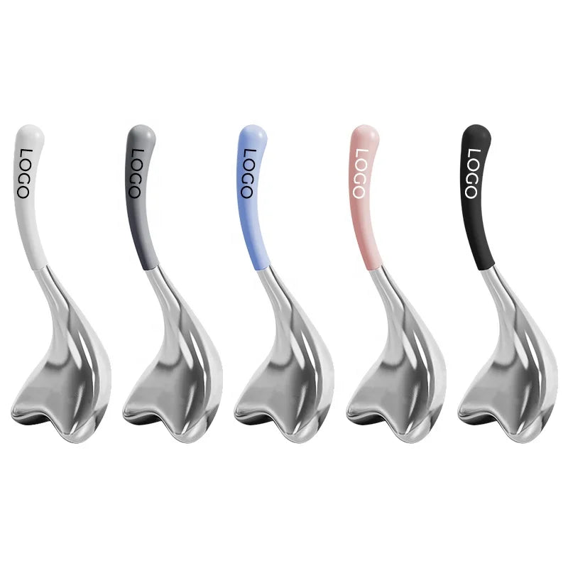 Mermaid Face Ice Roller Custom Curved Cryo Stick Metal Ice Roller With Cover Facial Cooling Wand Ice Roller for Eye Black Circle