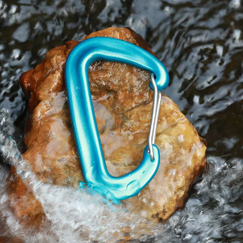 Wholesale Custom D Type Snap Aluminum Karabiner Climbing Carabiner Hook Keychain for Climbing Outdoor Sports Available in Bulk