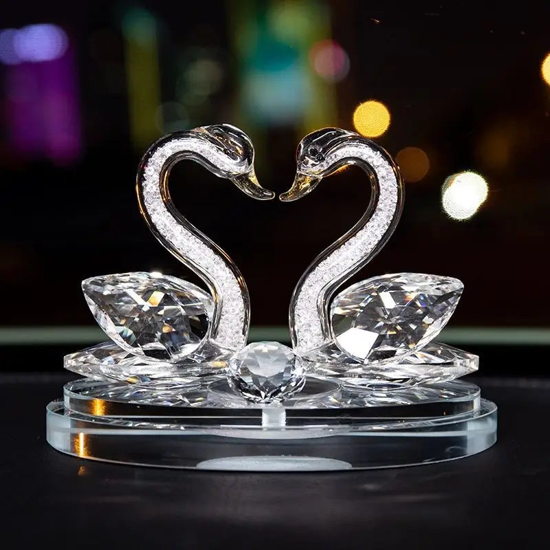 HZ Crystal Swan Car Decoration Crystal Ornaments Business Gifts Desk Accessories  Decoration