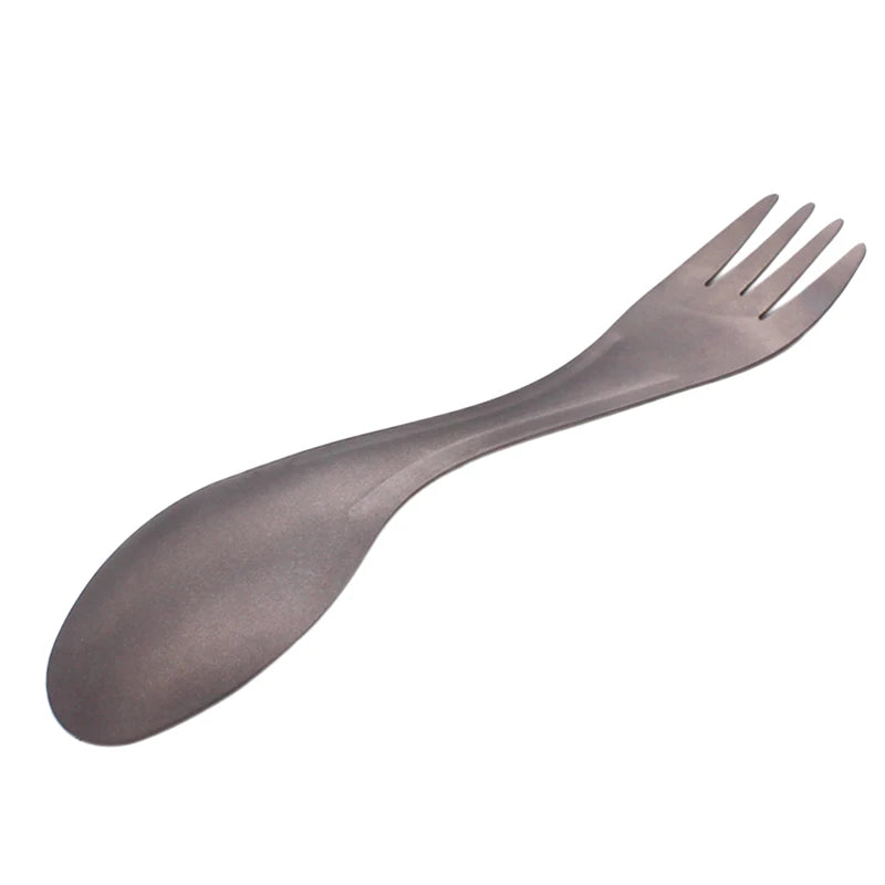 Ultra-light Titanium Cookware Set for Hiking and Backpacking Pure Titanium Spoon Fork for Picnic Cooking