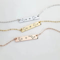 Personalized Long Distance Friendship Gifts Jewelry 925 Sterling Silver Custom Name State bar Necklace Wholesale