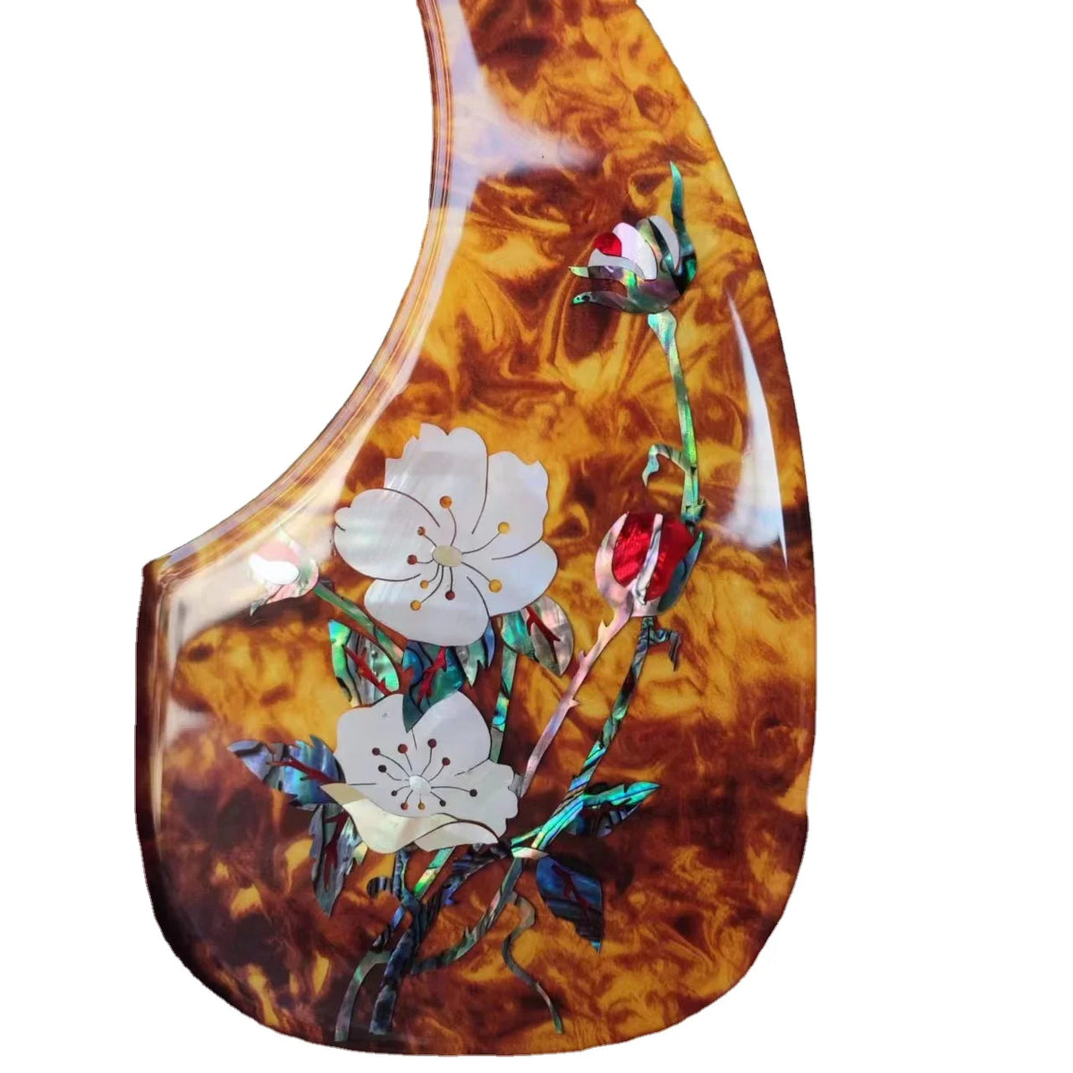 Factory PVC/Plastics Luxury Decoration OEM Supported 2.0mm Thick Guitar Pickguard Model PKG-005 for Acoustic Guitar