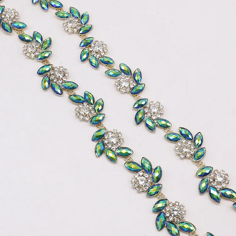 Wholesale Crystal Rhinestone Chain Trimming Bling Crystal Chain for Garments LSRT909