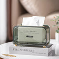 Tissue Box Holder with Cover Rectangular Facial Tissue Dispenser Box Case for Countertop