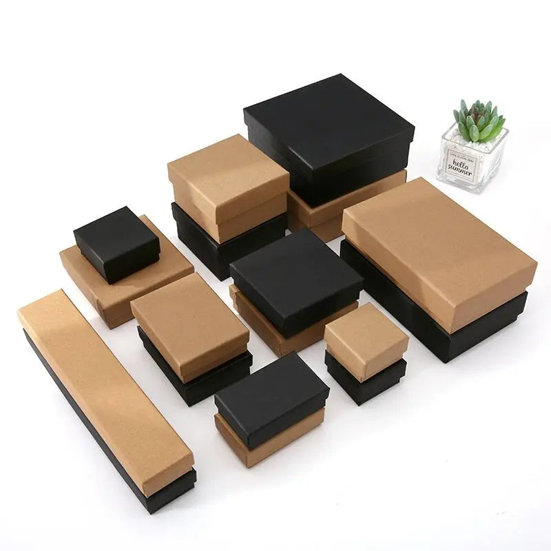 Custom Logo Cardboard Jewelry Gift Bag Necklace Drawing Box Package Slide Drawer Paper Box with Black Foam for Jewelry Packaging