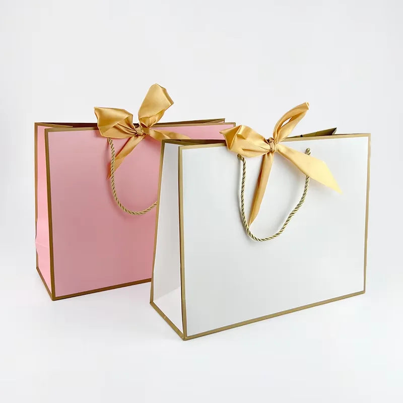 China's Factory Price pink Shopping Bag Bow Bag Bag Is Used for Jewelry Clothing Packaging