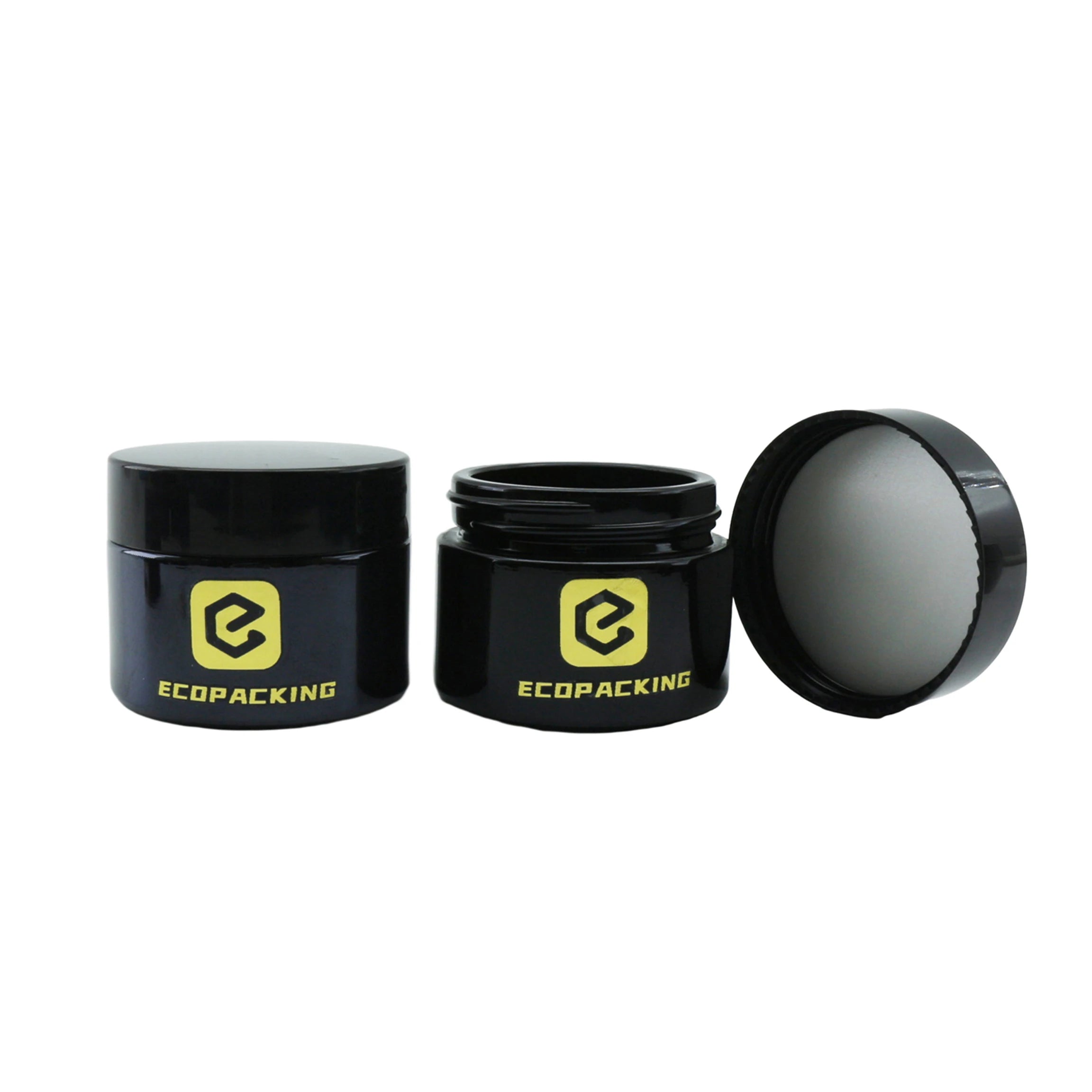 Round Concentrate Container  5g 5ml Black Dark Violet Glass Jar UV Gel Glass Jar with Lids D888
