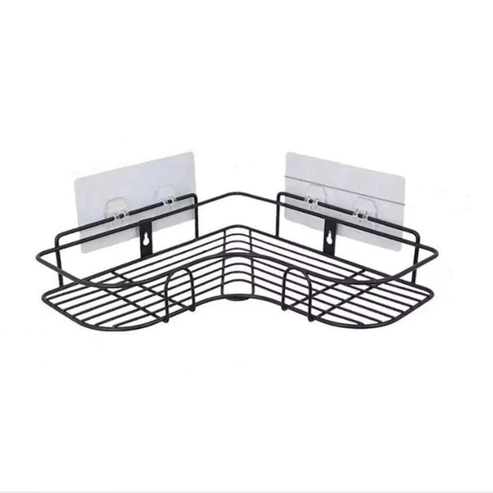 Toilet Storage Rack Bathroom Shelf No-Drill Corner Shelf Shower Wall Mounted Shelf Bracket Bathroom Accessory Organizer