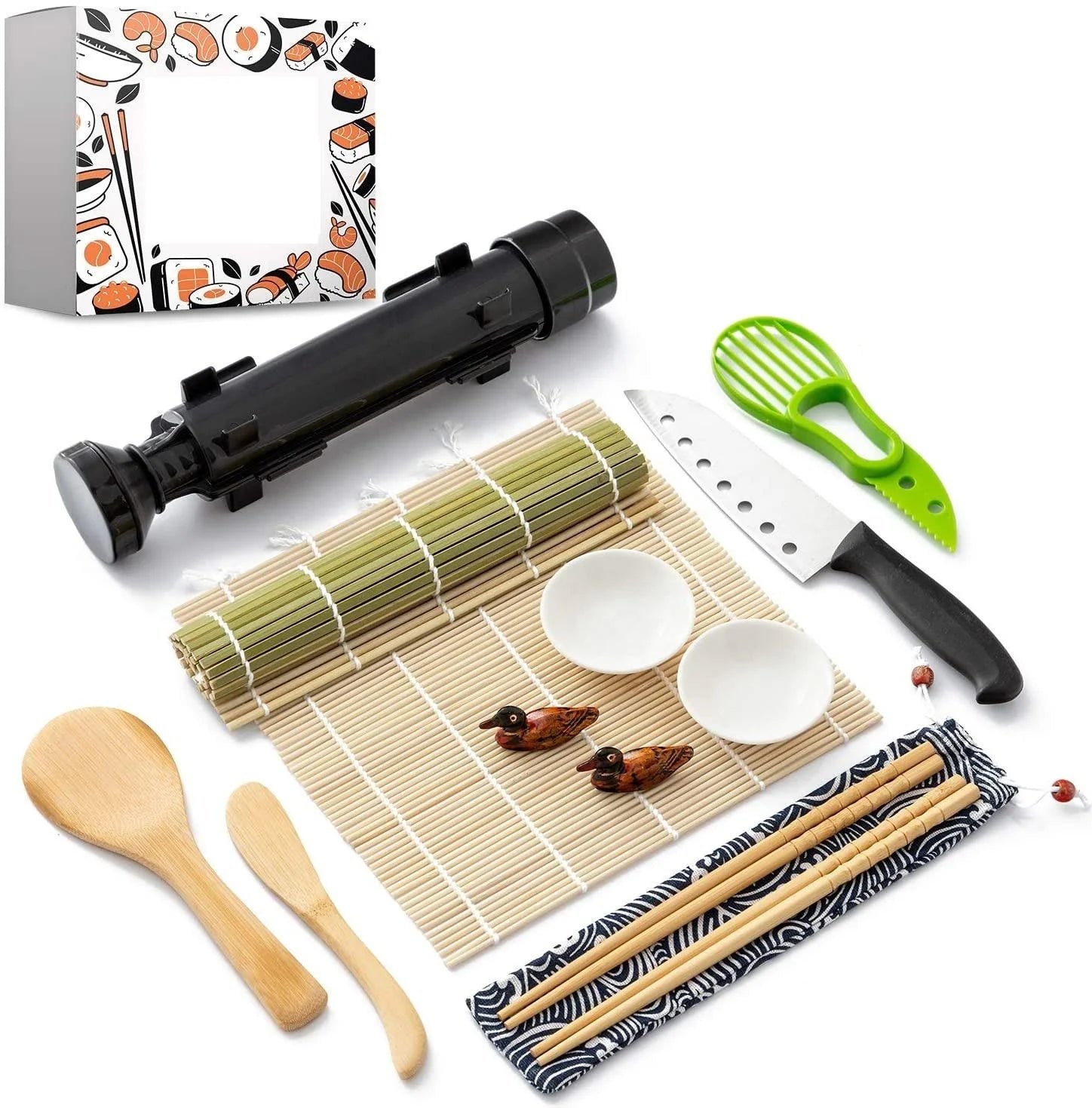 Manual DIY Seaweed Rice Bazooka Tool Sushi Making Kit Equipment Bamboo Sushi Making Kit for Beginners