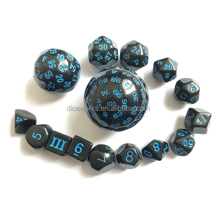 Wholesaler Transparent Polyhedral Acrylic D5 Dice Five Sides for Board Games Cards Games DND Accessories (Velvet Bag Packaging)